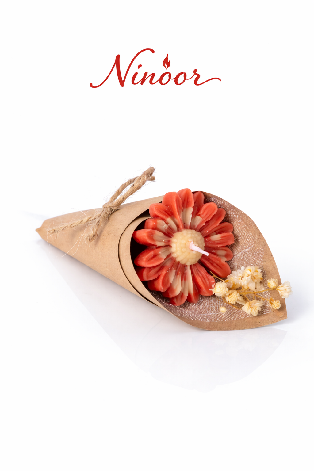 Gül Desenli Mum Buketi Gül Desenli Mum Buketi