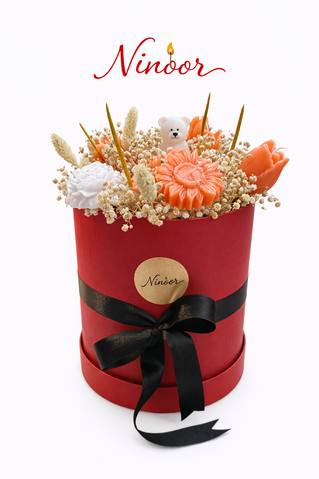 Kızıl Karma Mum Buketi Kızıl Karma Mum Buketi